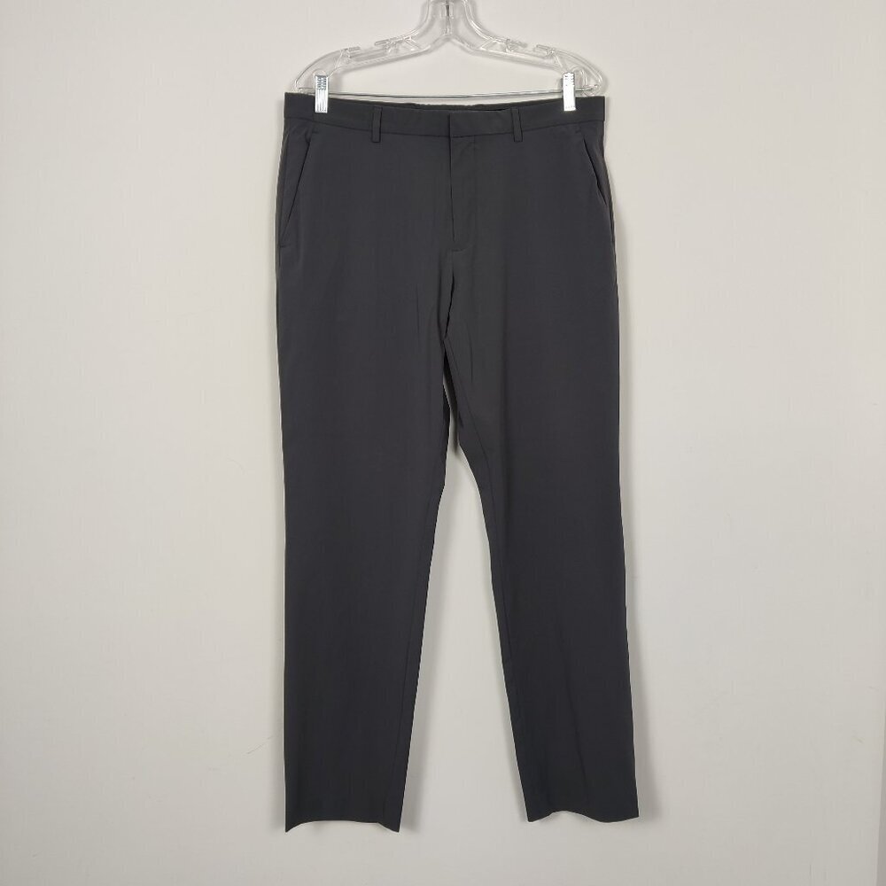 Perry Ellis Slim Fit Stretch Men's Black Dress Pants Size 34 x 32 Formal Office